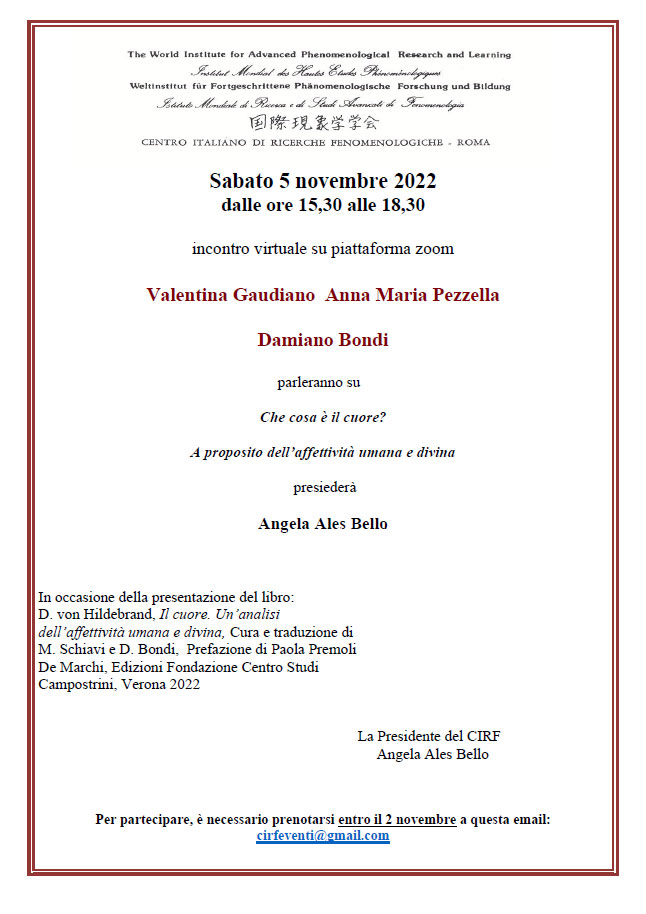 Presentazione libro: Il cuore di Dietrich von Hildebrand