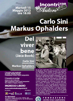 CARLO SINI presenta DEL VIVER BENE