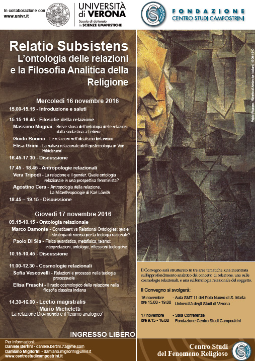 Relatio Subsistens. L’ontologia delle relazioni e la Filosofia Analitica della Religione