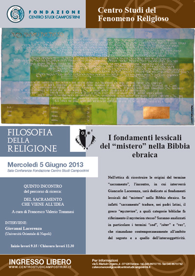 I fondamenti lessicali del “mistero” nella Bibbia ebraica